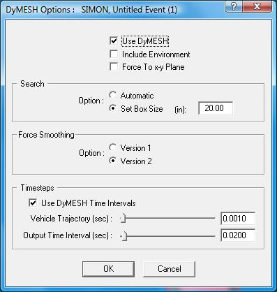 Figure: DyMESH Options dialog